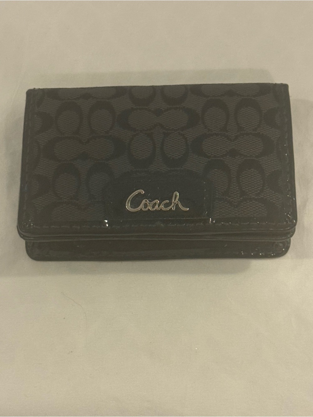 🖤 Vintage Coach Signature Card Holder / Wallet – Black 🖤